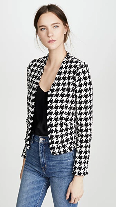 L Agence L'agence Adette Tweed Houndstooth Jacket In Multi