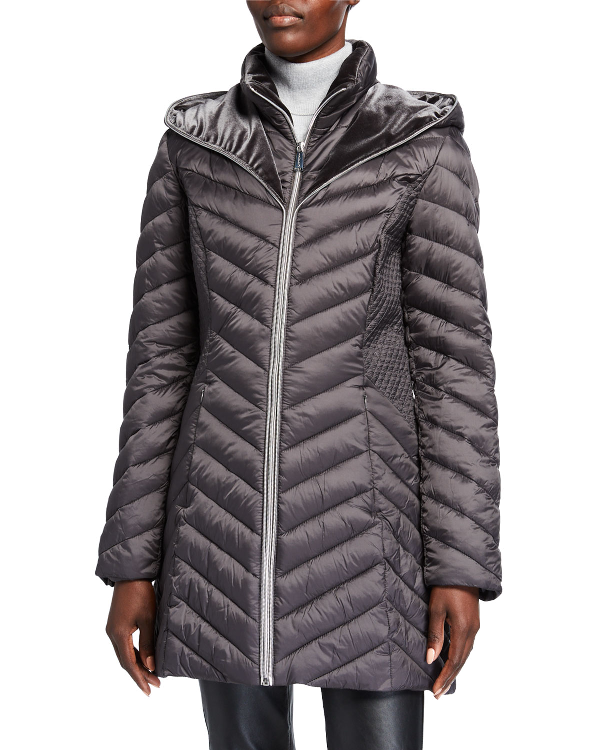 laundry by shelli segal black puffer coat