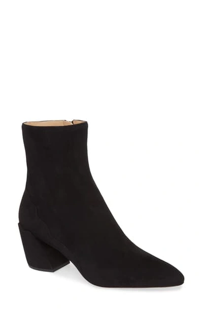 Chloé Laurena Scallop Pointed Toe Bootie In Black