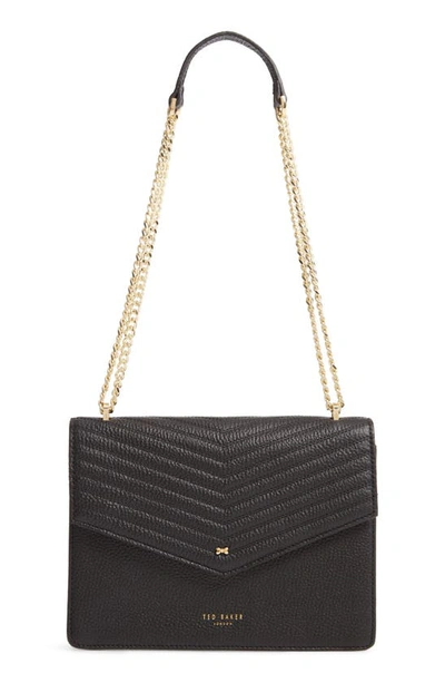 Ted Baker Kalila Quilted Leather Convertible Crossbody In Black