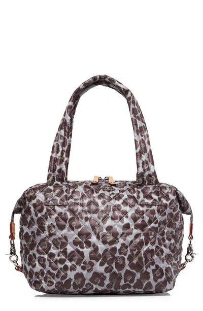 Mz Wallace Medium Sutton Bag In Magnet Leopard