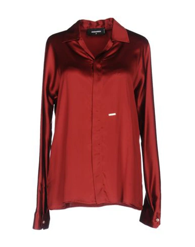 Dsquared2 Silk Shirts & Blouses In Red