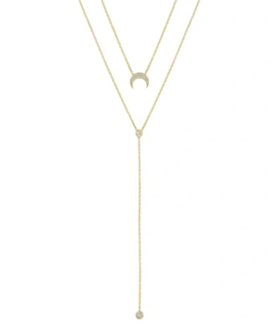 Ettika Dainty Layered Crescent Moon Necklace Set In Gold