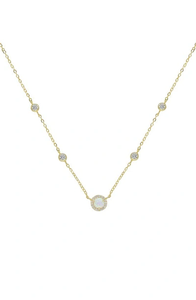 Ettika Olivia Opal And Crystal Necklace In Gold