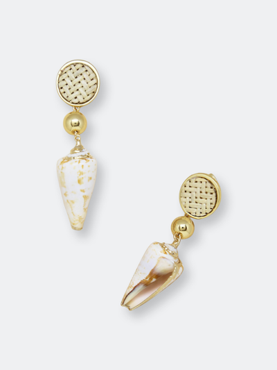 Ettika Nautical Nature Shell Earrings In Gold
