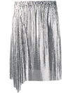 Rabanne Silver Draped Mini Skirt