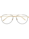 Cartier Aviator Frame Glasses In Gold