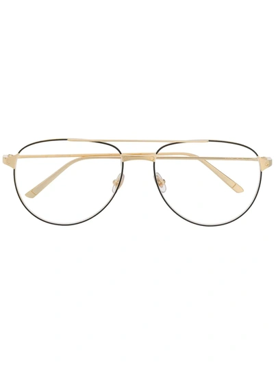 Cartier Aviator Frame Glasses In Gold