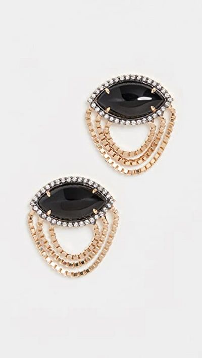 Sorellina 18k Axl Marquise Fringe Earrings In Black Onyx