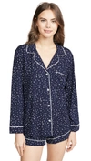 Eberjey Sleep Chic Long Sleeve Pj Set In Estrella Navy/ivory