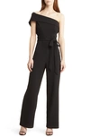 Marina One-shoulder Jumpsuit In Blk