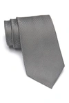 Calvin Klein Silver Spun Solid Silk Tie