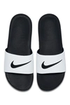 Nike Kawa Slide Sandal In 100 White/black