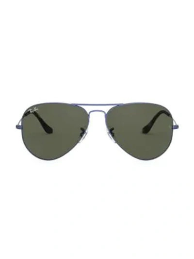 Ray Ban Rb3025 62mm Original Aviator Sunglasses In Blue