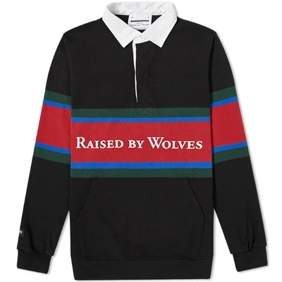 Raised By Wolves X Barbarian Rugby Top In Black