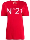 N°21 Logo-print Crew-neck T-shirt In Red