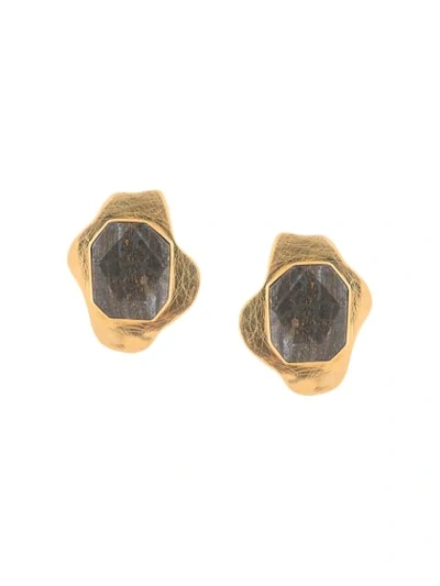 Liya Stone-embellished Earrings In Gold