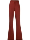 Chloé High-rise Flared Trousers In Brown