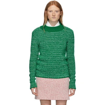 Namacheko Green And White Wool Deng Sweater In 9004 Greenw