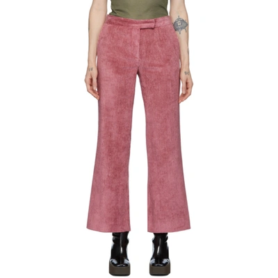 Marina Moscone Pink Corduroy Trousers In Rose