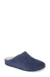 Fitflop Chrissy Genuine Shearling Lined Mule In Midnight Navy Suede