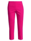 Theory Eco Crunch Slim Ankle Pants In Magenta