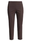 Theory Eco Crunch Slim Ankle Pants In Espresso