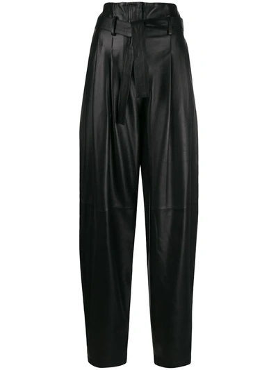 Wandering Loose-fit High-waisted Trousers In Black