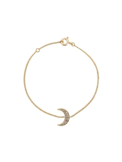 Isabel Marant Embellished Crescent Charm Bracelet In Gold
