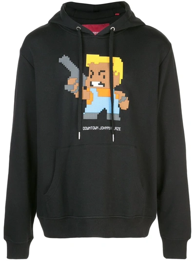 Mostly Heard Rarely Seen 8-bit Downtown Johnny Blaze Pixelated Hoodie In Black