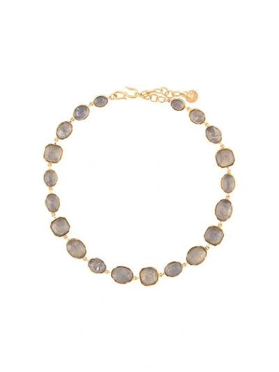 Goossens Cabochons Embellished Necklace In Gold