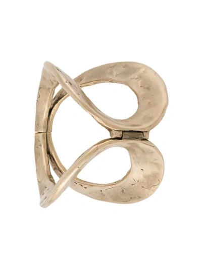Goossens Ecume Structured Bangle In Gold