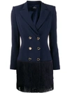 Elisabetta Franchi Fitted Blazer Dress In Blue