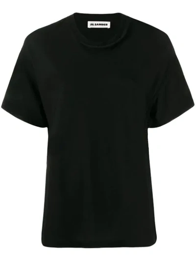 Jil Sander Knitted Details T-shirt In Black