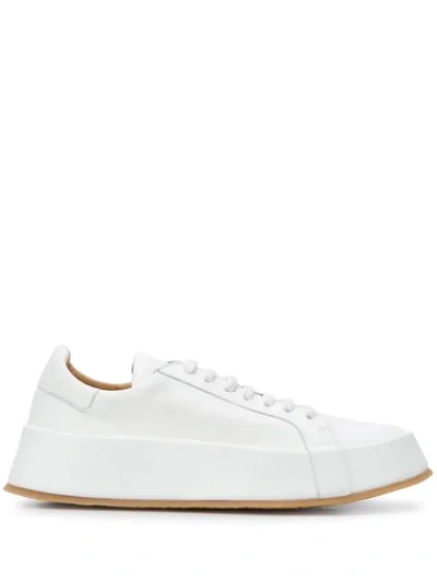Jil Sander Two-toned Sneakers In White