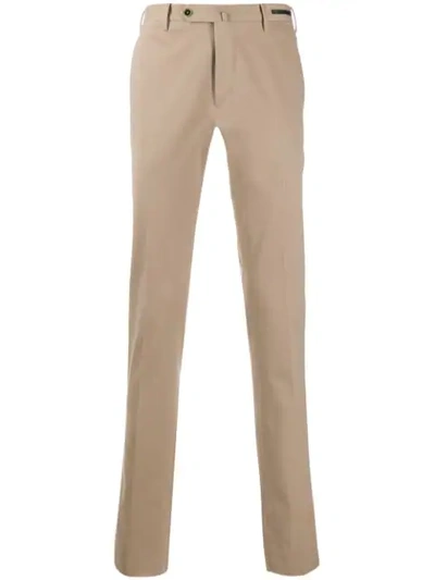 Pt01 Slim-fit Chino Trousers In Neutrals