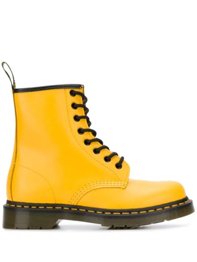 Dr. Martens' Colour-pop Lace Up Boots In Ocher