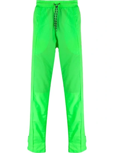 Andrea Crews Piped Seam Track Pants In Green