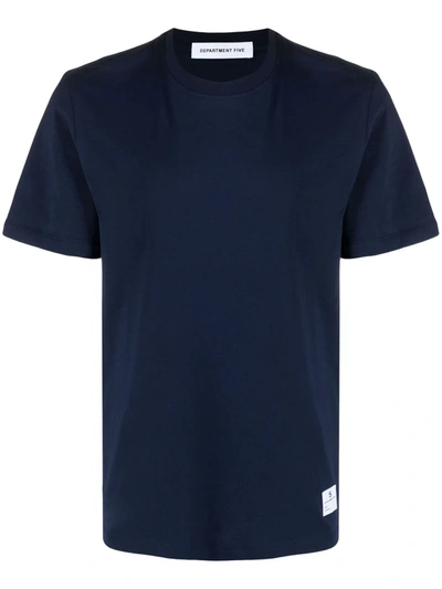 Department 5 T-shirt Department Five T-shirt In Basic Cotton In Blue