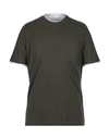 Paolo Pecora T-shirts In Military Green