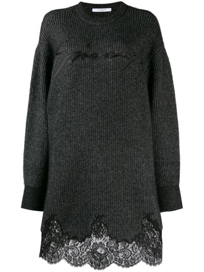 Givenchy Logo Patch Sweater Dress - Black