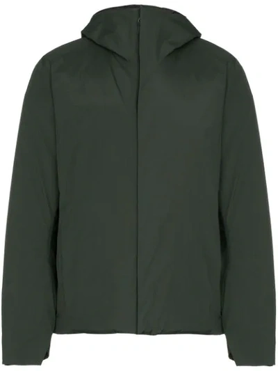 Veilance Padded Zip-front Jacket In Green