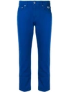 Msgm Slim Fit Trousers In Blue