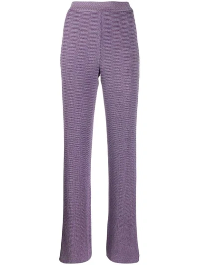 Missoni Knitted Metallic Flared Trousers In L500e
