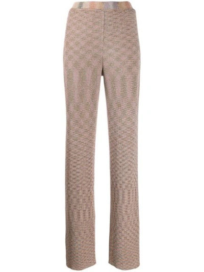 Missoni Knitted Metallic Flared Trousers In Lm00p