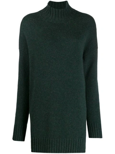 Pringle Of Scotland Oversized Roll-neck Jumper In Green