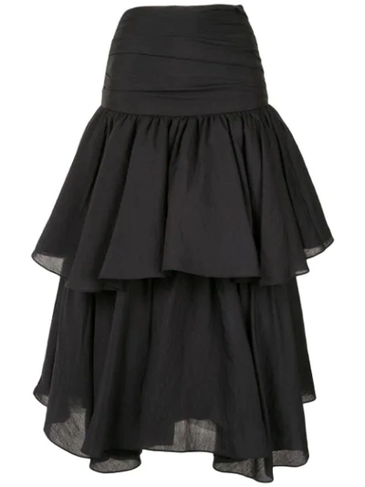 Acler Suki Draped Skirt In Black