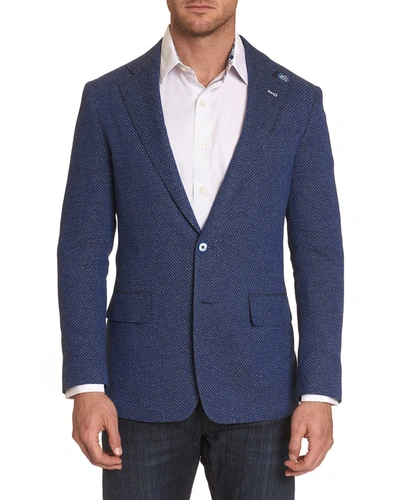 Robert Graham Men's Trinity Cotton Two-button Jacket In Blue