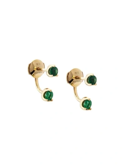 Anita Ko 18kt Yellow Gold Orbit Emerald Earrings