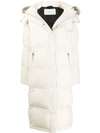 Calvin Klein Boxy Fit Padded Parka Coat In Neutrals